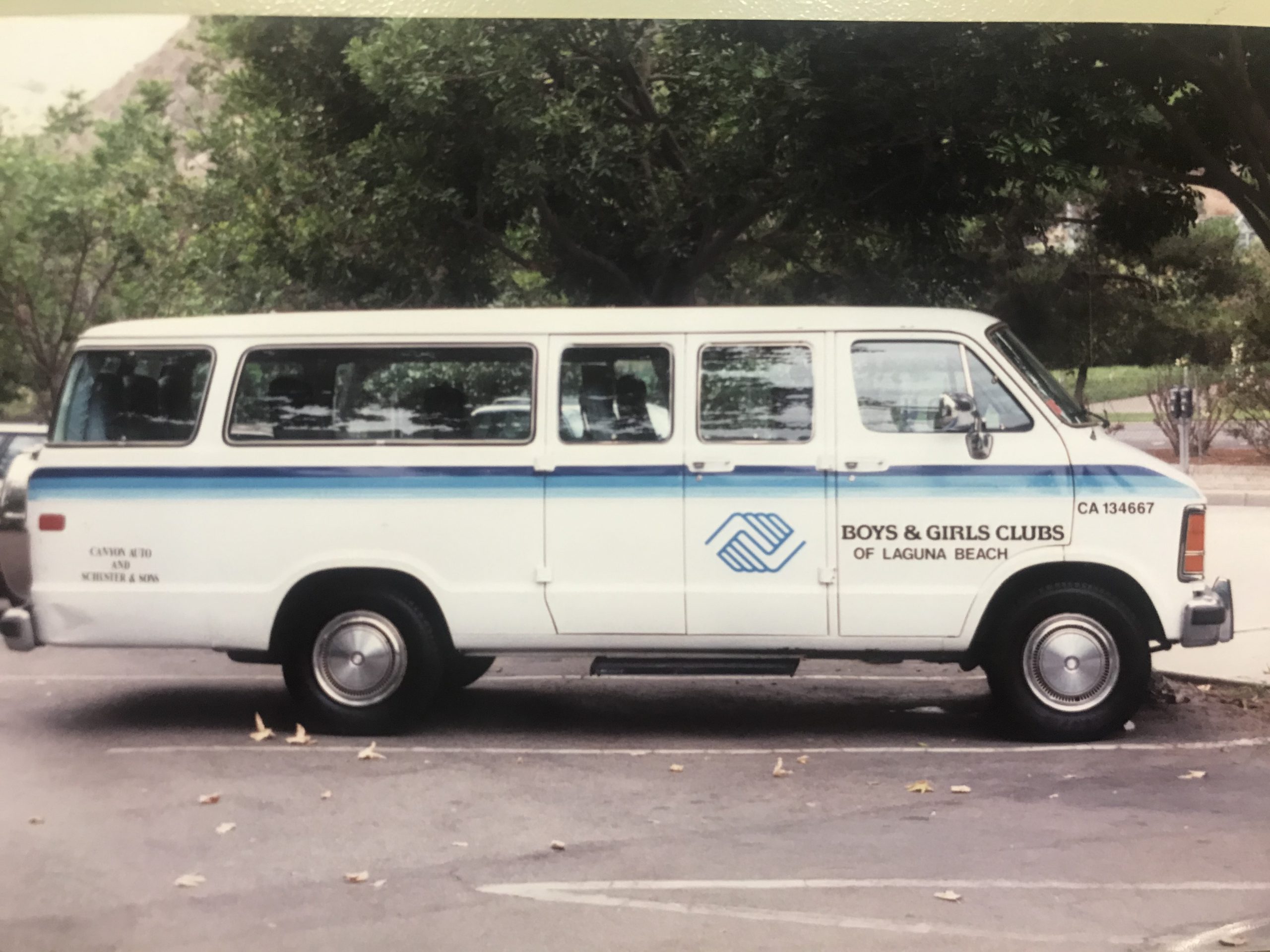 1997 boys and girls club emblemed passenger van