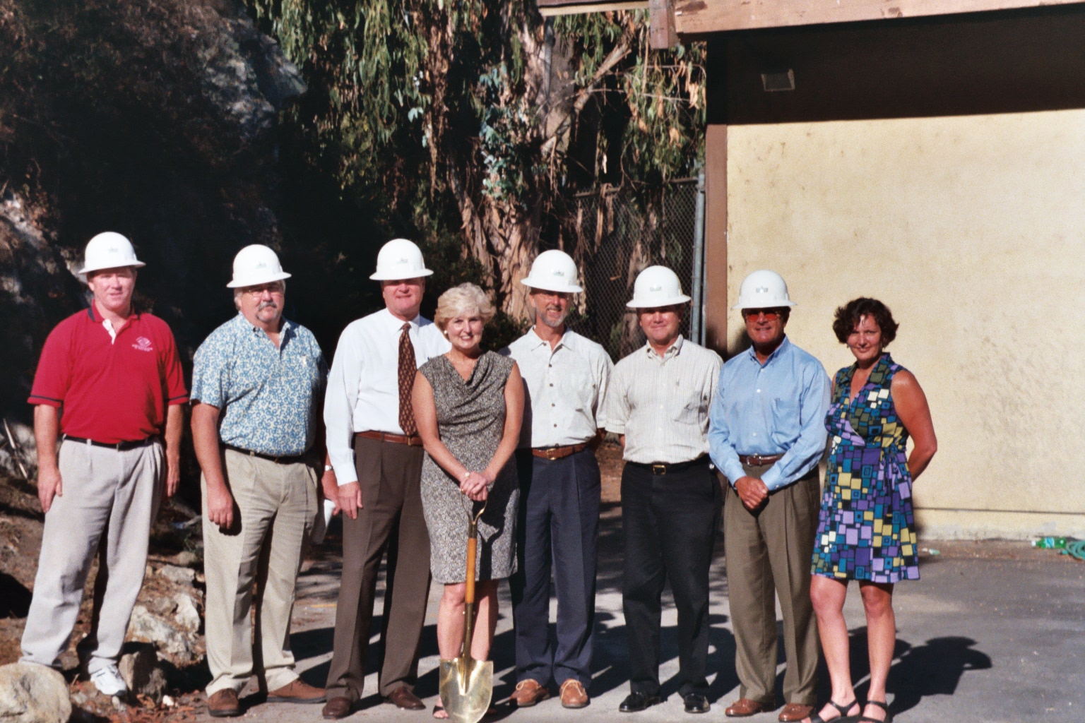 2001 ground breaking photo with board members and executives