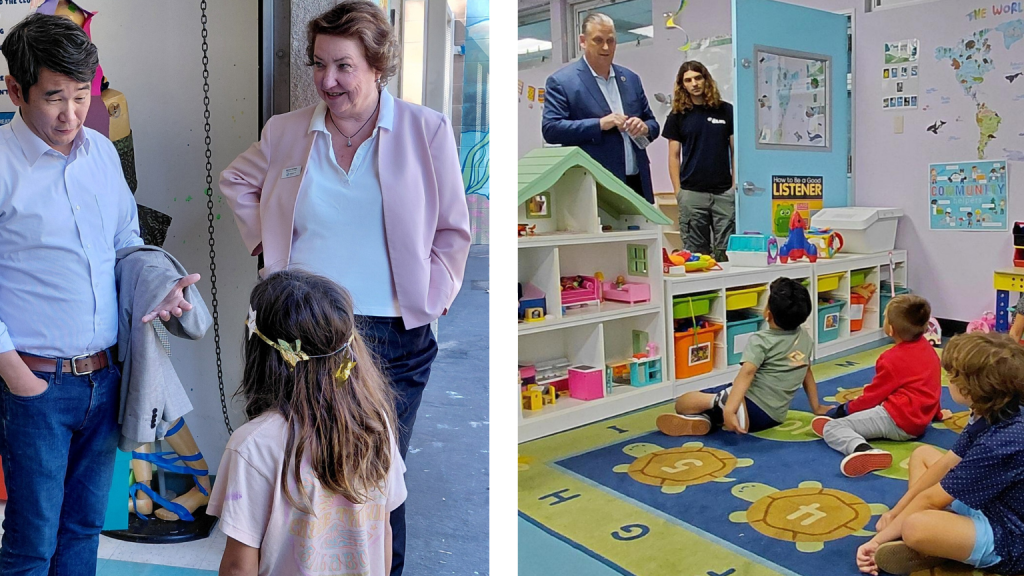 Local elected officials visit Boys & Girls Club of Laguna Beach, engaging with Club members and staff during tours of youth program spaces.